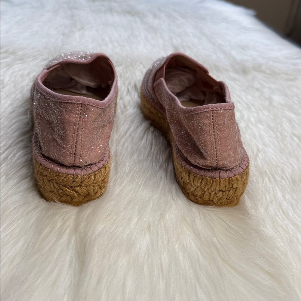 Gaimo Glitter Pink Espadrille Platforms - Picture 4 of 6